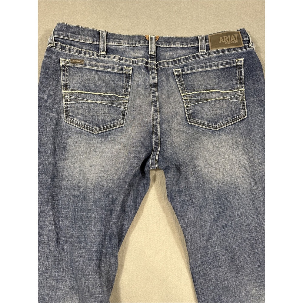 Ariat M8 Modern SLIM MENS 40/32  Work Jeans MED WASH WHISKERING